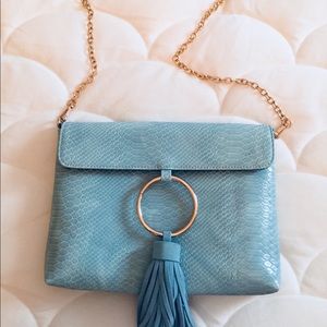 Anthropologie purse aqua